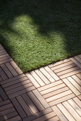 Wood Deck Tiles Benefits, How To Install Wood Deck Tiles On Grass